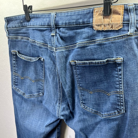 American Eagle Next Level Flex Classic Bootcut Jeans Mens 34/34 Blue Denim 2298 - Picture 8 of 9